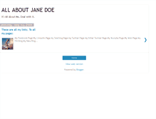 Tablet Screenshot of allaboutjanedoe.blogspot.com