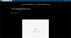 Desktop Screenshot of latincanadatvunivisionusa.blogspot.com