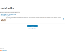 Tablet Screenshot of metal-wall-art-review.blogspot.com