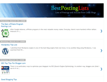 Tablet Screenshot of bestpostinglists.blogspot.com