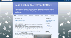 Desktop Screenshot of lakekushogcottage.blogspot.com