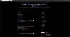 Desktop Screenshot of diaryofaninternationallover.blogspot.com