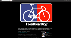 Desktop Screenshot of fixedgearblog.blogspot.com