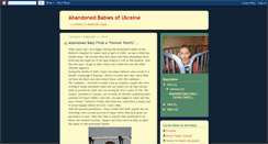 Desktop Screenshot of abandonedbabiesofukraine.blogspot.com