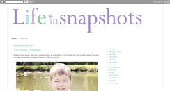 Desktop Screenshot of lifeinsnapshotsblog.blogspot.com