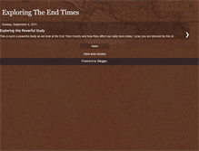 Tablet Screenshot of exploringendtimes.blogspot.com