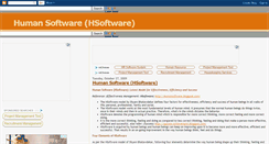 Desktop Screenshot of human-software-hsoftware.blogspot.com