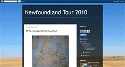Desktop Screenshot of newfoundlandtour-2010.blogspot.com