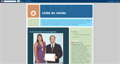 Desktop Screenshot of clubedocavalo.blogspot.com