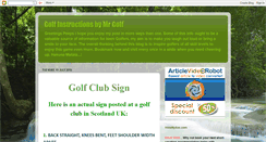 Desktop Screenshot of golfinstructionsbyzone.blogspot.com