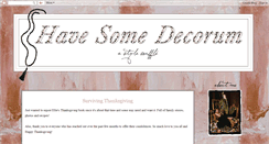 Desktop Screenshot of havesomedecorum.blogspot.com