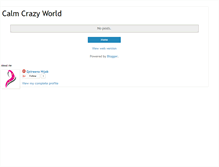 Tablet Screenshot of calmcrazyworld.blogspot.com
