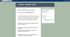 Desktop Screenshot of footballtrainingcamps.blogspot.com