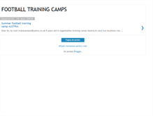 Tablet Screenshot of footballtrainingcamps.blogspot.com