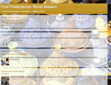 Tablet Screenshot of firstpresbyterianchurchworldmission.blogspot.com