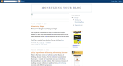 Desktop Screenshot of monetizingyourblogs.blogspot.com