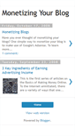 Mobile Screenshot of monetizingyourblogs.blogspot.com