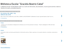 Tablet Screenshot of bibliotecagracielacabal.blogspot.com