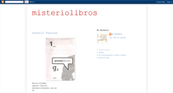 Desktop Screenshot of elmisteriolibros.blogspot.com