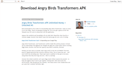 Desktop Screenshot of downloadangrybirdstransformersapkmod.blogspot.com