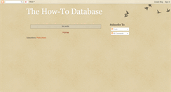 Desktop Screenshot of howtodatabase.blogspot.com