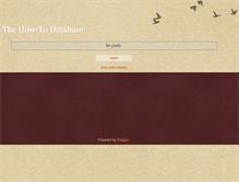 Tablet Screenshot of howtodatabase.blogspot.com