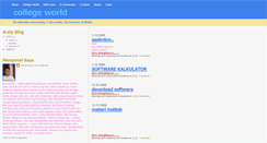 Desktop Screenshot of collegeworldbudiman.blogspot.com
