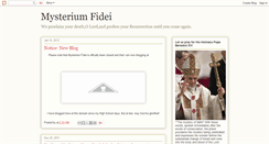 Desktop Screenshot of mysterium-fidei.blogspot.com