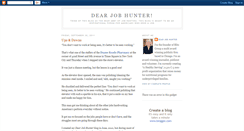 Desktop Screenshot of dearjobhunter.blogspot.com