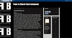 Desktop Screenshot of fadetoblackentertainment.blogspot.com