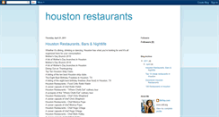 Desktop Screenshot of houston-restaurants.blogspot.com