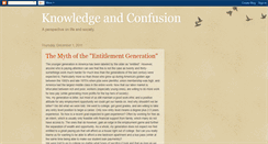 Desktop Screenshot of knowledgeandconfusion.blogspot.com