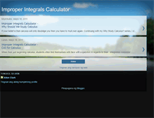 Tablet Screenshot of improperintegralscalculator.blogspot.com
