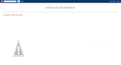 Desktop Screenshot of donald-bradman.blogspot.com