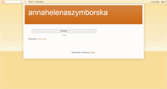 Desktop Screenshot of annahelenaszymborska.blogspot.com