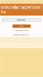 Mobile Screenshot of annahelenaszymborska.blogspot.com