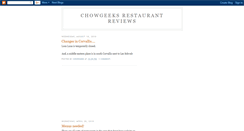 Desktop Screenshot of chowgeeks.blogspot.com