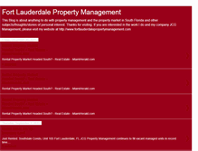 Tablet Screenshot of fortlauderdalepropertymanagement.blogspot.com