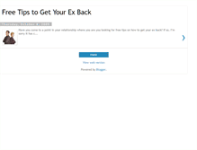 Tablet Screenshot of freetipstogetyourexbacknow.blogspot.com