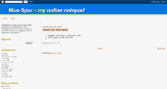 Desktop Screenshot of bluespur.blogspot.com