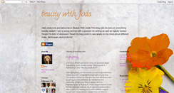 Desktop Screenshot of beautywithjoda.blogspot.com