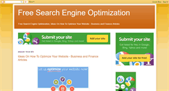 Desktop Screenshot of freeoptimization.blogspot.com