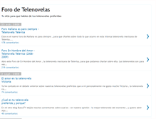 Tablet Screenshot of forotelenovelas.blogspot.com