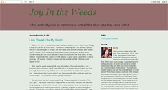 Desktop Screenshot of joyintheweeds.blogspot.com