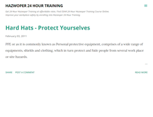 Tablet Screenshot of hazwoper24hourtraining.blogspot.com