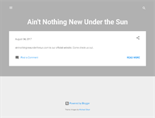 Tablet Screenshot of aintnothingnewunderthesun.blogspot.com