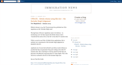 Desktop Screenshot of immigration-newsletter.blogspot.com