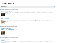 Tablet Screenshot of culturaalacarta.blogspot.com