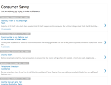 Tablet Screenshot of consumersavvy.blogspot.com