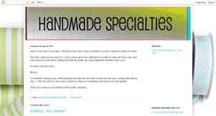 Desktop Screenshot of handmadespecialties.blogspot.com